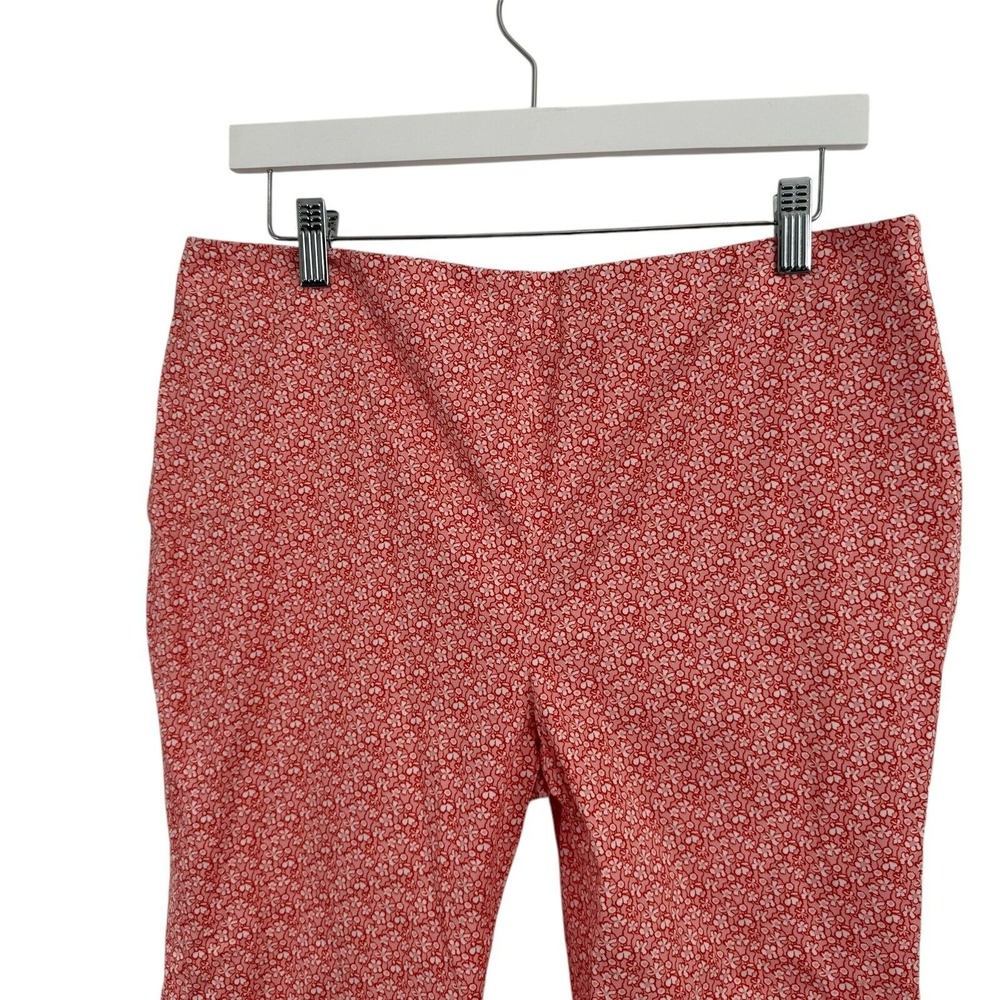 Piazza Sempione Audrey Pink Orange Floral Pants Preppy Office Womens 46 US 10 - Picture 3 of 7